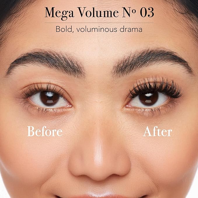 Pro Lash ProWear Starter Lash Clusters Kit - Easiest to Apply Lashes - 10-Day Cluster Eyelash Extensions - 3 Sets of False Eyelashes Plus Adhesive, Remover, Tweezers - Mega Volume No. 03 - Black