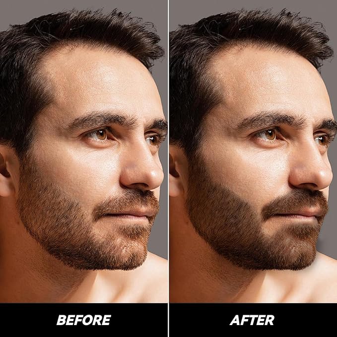 KGAJSGH Beard Touch-Up for Men, Instant Gray Hair Cover Stick, Built-In Comb for Seamless Blending, Cream Concealer, Quick Temporary Cover