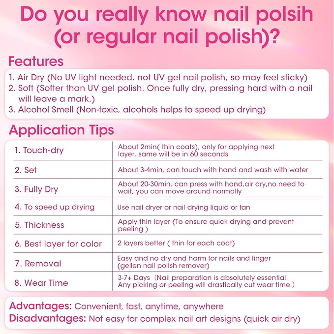 GELLEN 4‑in‑1 Clear Nail Polish Base Coat Sheer Tinted Red, Ridge Filler, Nail Strengthener & Concealer, Calcium Formula Strengthen Nails, Natural Color Enhance Natural Look, HEMA Free, Anti Yellow