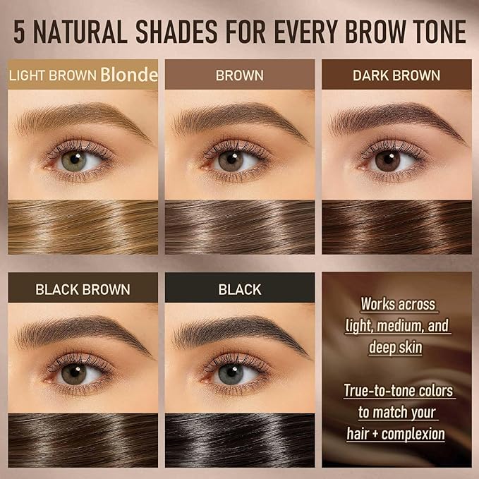Blonde Color Dual-Ended Microblading Eyebrow Pencil for Women, 2 in 1 Liquid Eyebrow Pencil with Curved Tip and 4D Brow-Fection Microblading Pen, Shaped Fill HairLike Waterproof Eyebrows 01