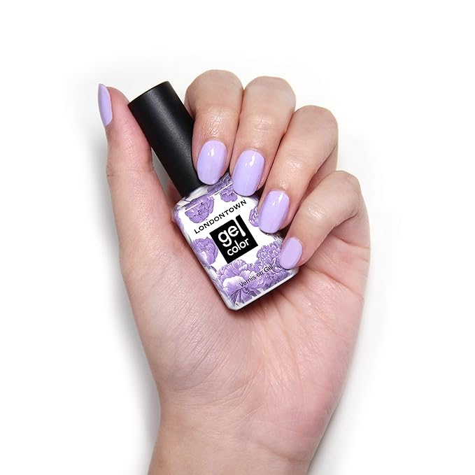 LONDONTOWN UV/LED Gel Nail Polish - Long Lasting, Chip Resistant High Shine Color - Glossy Lilac Purple, Trolley Away, 12ml/.40fl oz