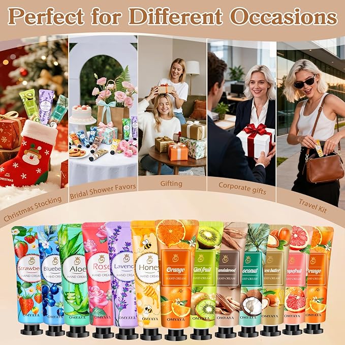 LFENYIGI 96 Pack Hand Cream Gifts Set For Women, Bulk Hand Lotion Travel Size for Dry Cracked Hands, Mini Hand Lotion Bulk for Christmas Stocking Stuffers Party Favors & Baby Shower Favors For Guests