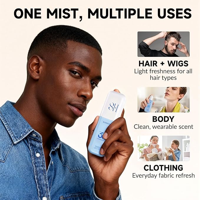 Hair Perfume for Women & Men, Alcohol-Free Citrus Ocean Hair & Body Mist, Lightweight Long-Lasting Fragrance for Hair, Wigs, Body & Fabric, Birthday & Valentine’s Day Gift, 100ml / 3.38 fl oz