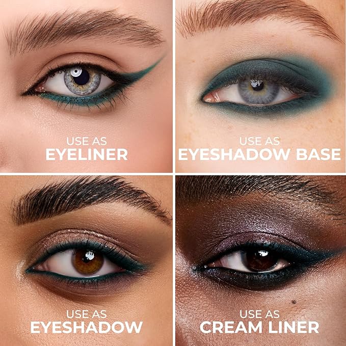 Lamel Emerald Eyeliner, Ultra Long Lasting Gel Eyeliner Pencil, Waterproof Eye Liner, Smudge Proof, Creamy Eye Pencil, Sweat Proof Makeup, Highly-Pigmented, Blue Green (409 Shade)