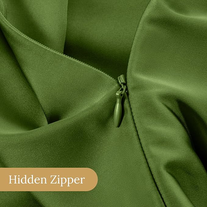 INFIIXSO Mulberry Silk Pillowcase for Hair and Skin, Silk Pillow Cases Standard Size with Hidden Zipper 20x26 Inches, Ultra Smooth and Soft Cooling Pillow Cases for Hot Sleepers(Cedar Green, 1 Pack)
