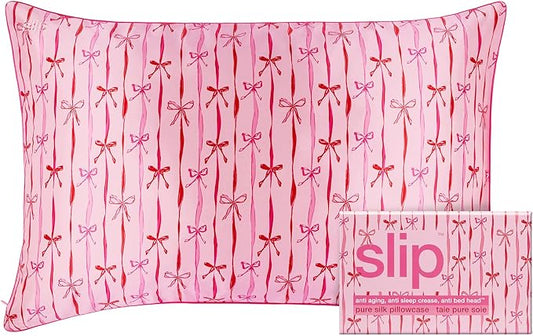 slip Queen Silk Pillowcase – Strawberry Cupcake Limited Edition with Piping – Anti-Frizz, Anti-Crease, Anti-BedHead – 100% Pure Mulberry Silk