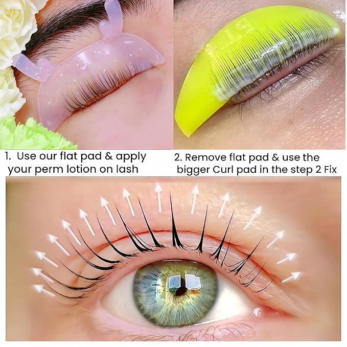 Korean Lash Lift Kit Korea Eyelash Lifting Starter Set Flat Shields Perming Lash Evenly Improve Success Of Lash Perm Curling Eyelash Thoroughly Professional Salon 15 Sachet Rapid 9 Minute Perm