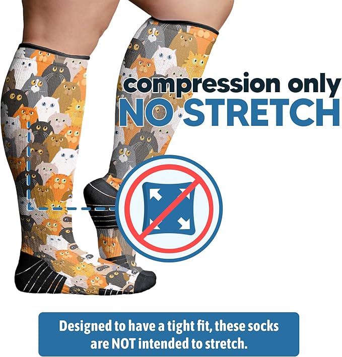 Viasox Compression Socks for Women and Men, Knee High Socks 12-15 mmhg Circulation Support for Flight, Travel, Daily