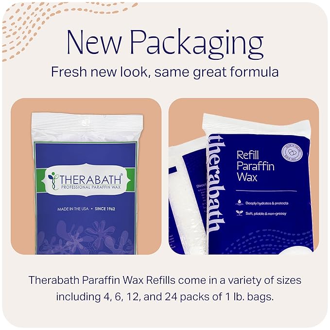 Therabath Paraffin Wax Refill - Thermotherapy - Use to Relieve Arthritis Discomfort, Stiff Muscles, & Dry Skin - For Hands, Feet, Body - Deeply Hydrates & Protects - Made in USA, 6 lb. Vanilla Cupcake