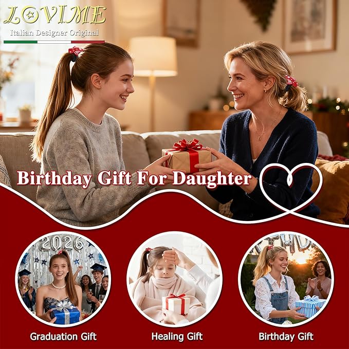 Inspirational Birthday Gifts for Girls "Guardian Angel" Hair Ties, Cute Back to School Gifts for Student from Teather, Daughter Granddaughter Nephew, Christmas Stocking Stuffer Gifts