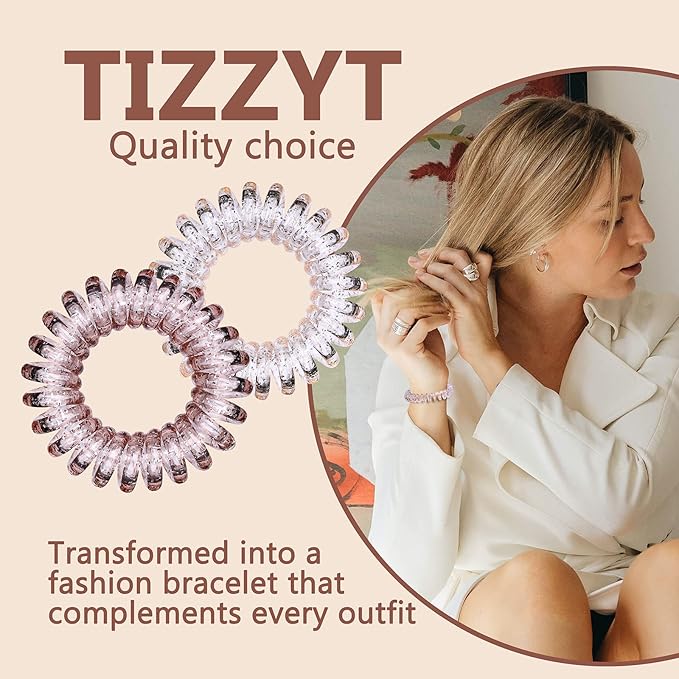 18pcs Spiral Hair Ties for Women – Hair Ties No Damage, Ponytail Holders for Thick and Thin Hair – Creaseless and Dent-Free Coil, Ideal Gifts for Women.