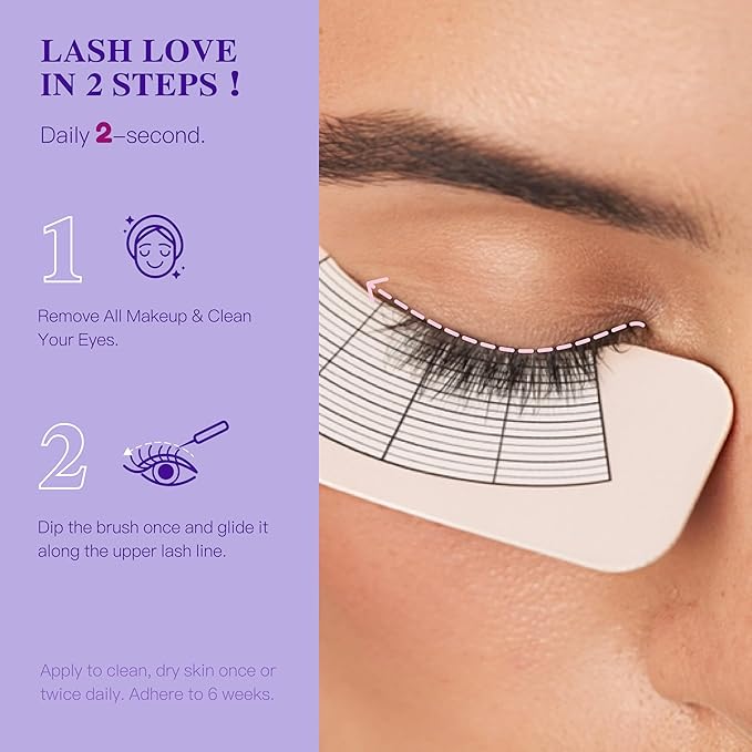 ICIKOL Lash Serum for Eyelash Growth, Premium Lash Enhancing Serum for Women & Men with Advanced Formula Volumizing Longer Fuller and Thicker Looking Lashes, Vegan & Cruelty-Free