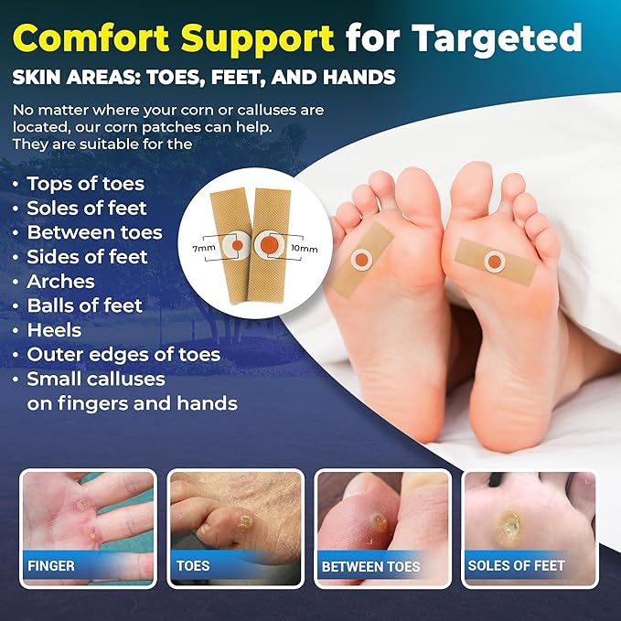 Ulensy Corn Remover Pads for Feet Toes: 2 Boxes of 30 Pack Salicylic Acid Extra Strength Treatment - Fast Effective Medicated Bandages for Kids Adults Seniors Teens Runners Workers Men Women 60 Blue