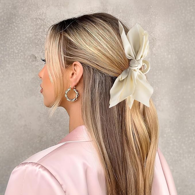 Bow Claw Hair Clips 4PCS Big Hair Bows for Women Butterfly Styling Large Hair Clips for Thin Thick Curly Hair Hair Accessories for Girls Teen Gifts for Valentine's Day