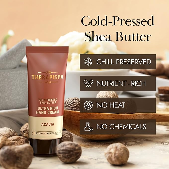 THERAPISPA Ultra Rich Hand Cream – Intensive Hydration & Repair for Dry, Chapped Hands | Enriched with Shea Butter, Ceramides, Niacinamide (B3) & Panthenol (B5) (Bergamot & Olive, 2.0 oz, Pack of 1)