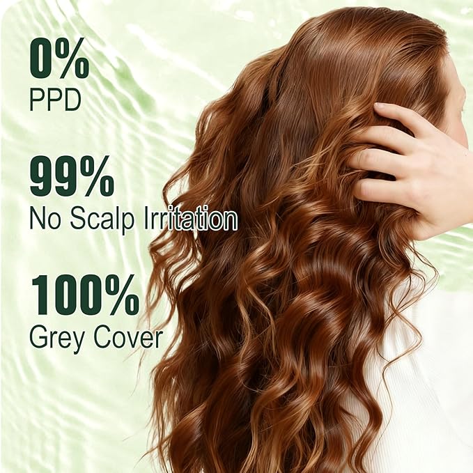 Limer Hair Dye Shampoo Light Brown Color, PPD-Free for Sensitive Scalp, 6 in 1 Herbal Gentle Formula Gray Coverage for Men Women, Ammonia-Free, Semi-Permanent (6.76fl oz/200ml)
