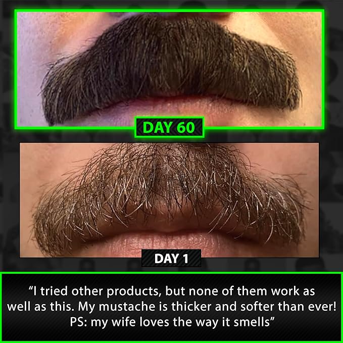 Biotin Beard Balm for Men - 2X Thickening for Beard and Mustache - Organic Mustache Wax with Castor Oil & Meadowfoam – Hydrating Facial Hair Growth Balm & Leave-In Conditioner