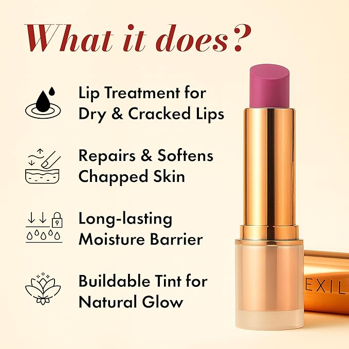Lushlips Tinted Lip Balm with 10% Squalane, Jojoba Oil and Vitamin E – Hydrating, Moisturizing – Natural skincare balm with Ceramides, Hyaluronic Acid & Licorice Extract 003 Radiant Ruby