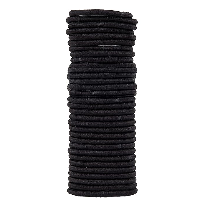 Amazon Basics Elastics Black 32 Count (Pack of 4)