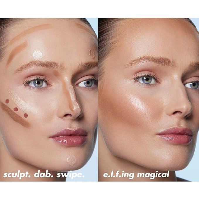 e.l.f. Halo Glow Highlight Beauty Wand, Liquid Highlighter Wand For Luminous, Glowing Skin, Buildable Formula, Vegan & Cruelty-free, Rose Quartz