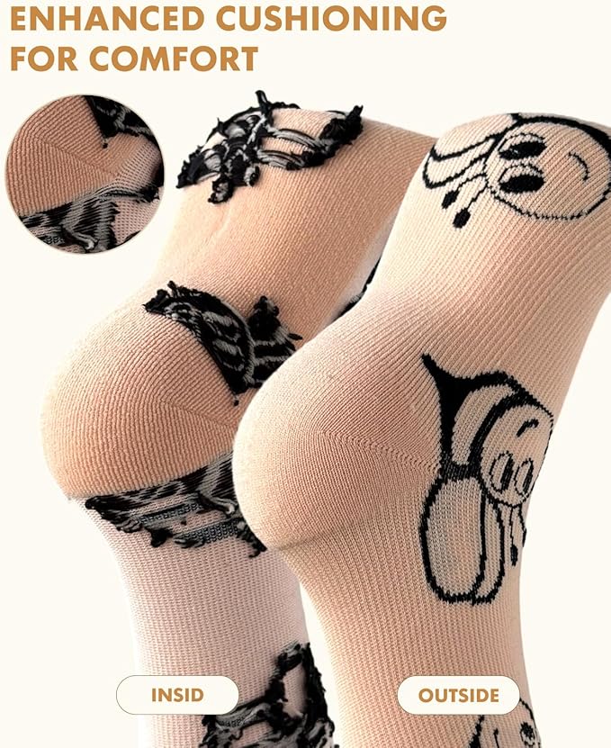 Lalapapa Cute Compression Socks for Women - 3 Pairs 20-30 mmHg Graduated Support Lightweight for Daily Wear Travel Nurse
