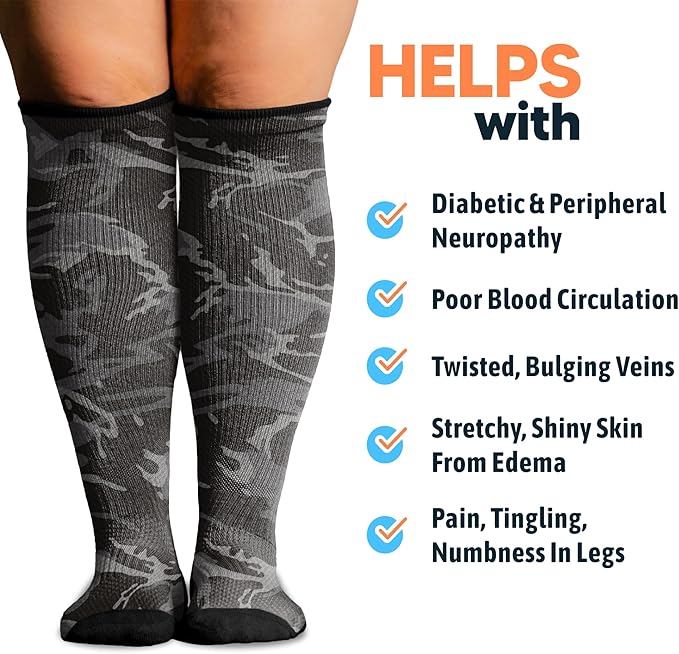 Viasox Compression Socks for Women and Men, Knee High Socks 12-15 mmhg Circulation Support for Flight, Travel, Daily