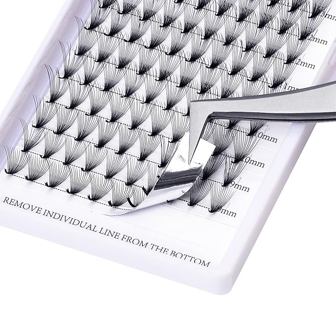 Premade Fans Eyelash Extensions 14D 0.07 C Curl Mixed Tray Middle Stem Pointed Base Lashes Extension Volume Pro Point (14D-0.07-C, 8-14mm)