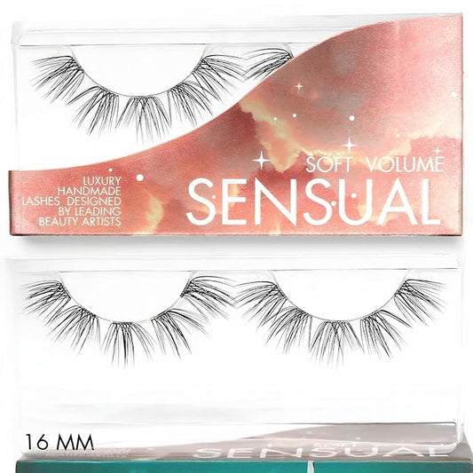 GAZELLE Luxury Natural Lash Clusters, Soft Korean Silk PBT Fibers, DIY Cluster Eyelash Extensions, Comfortable Wear, Lasts 10 Days – Sensual – 16mm