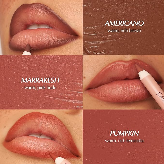 PERSONA Cosmetics Lip Liner | Creamy, Long-Wear Matte Pencil with Jojoba Oil | Hydrating & Easy to Apply | Shapes, Defines & Contours Lips | Vegan, Cruelty-Free, Paraben-Free | Made in USA, Marrakesh
