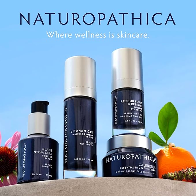 Naturopathica Vitamin C15 Wrinkle Remedy Serum for Face, Moisturizing Serum with Hyaluronic Acid, Anti-Aging Face Serum for Men and Women, 1.18 fl oz