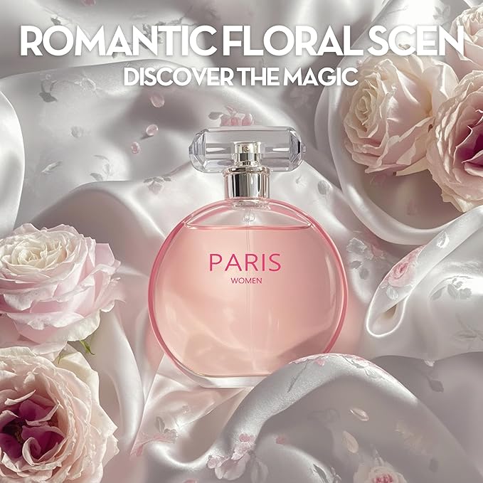 A CENTER 4PCS Perfume Set for Women - Floral Fragrance Gift Set with Vanilla,Sweet Fruity, Eau De Parfume| 3.4 Fl Oz Each Women's Cologne(Valentine Milano,Sexy Lady,Paris,Black Opinion)