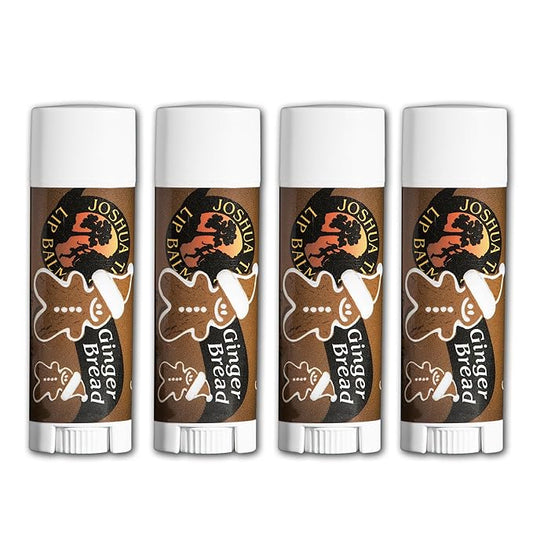 Joshua Tree Organic Lip Balm: 25 Flavor Varieties Made with Beeswax (4-pack, Gingerbread)