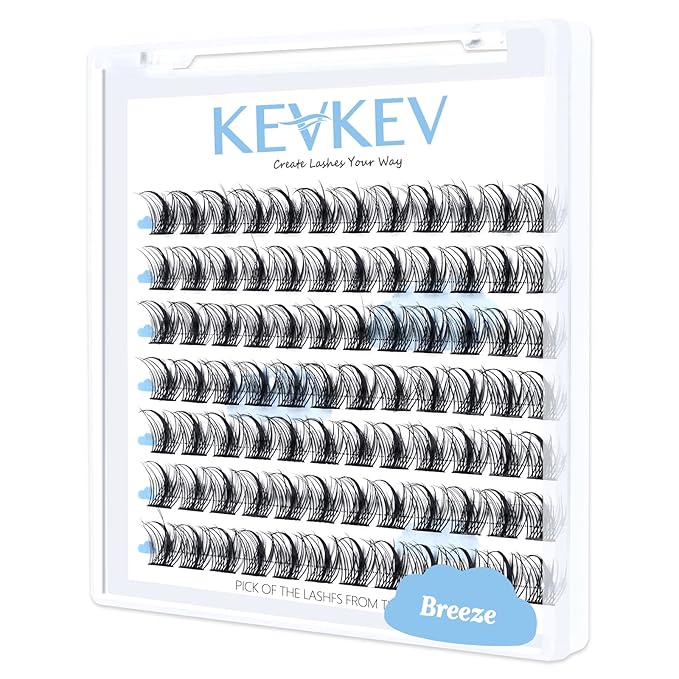 Lash Clusters 84 Pcs Cluster Lashes Eyelash Clusters DIY Cluster Eyelash Extensions Individual Lashes Thin Band & Soft(Breeze,D-14mm)