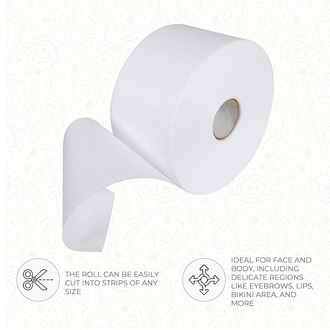 ForPro Non-Woven Epilating Roll for Body and Facial Hair Removal, Tear-Resistant, Lint-Free, 3” x 55 Yards, White