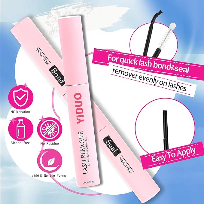 YIDUO Fairy Manga lashes Clusters with Bottom Lashes Clusters Kit Gift Packs 604Pcs 5-16mm Soft Extension False Eyelash D Curl Wispy Natural Wet-Look Lashes Extensions Combo Pack with Glue Removers