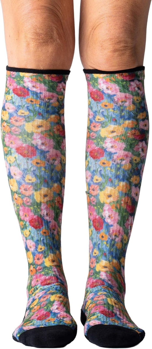Viasox Compression Socks for Women and Men, Knee High Socks 12-15 mmhg Circulation Support for Flight, Travel, Daily