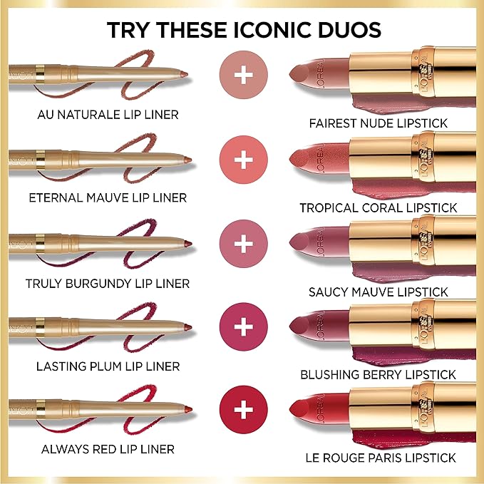L'Oreal Paris Colour Riche Original Creamy, Hydrating Satin Lipstick with Argan Oil and Vitamin E, Bronzine, 1 Count (Pack of 2)