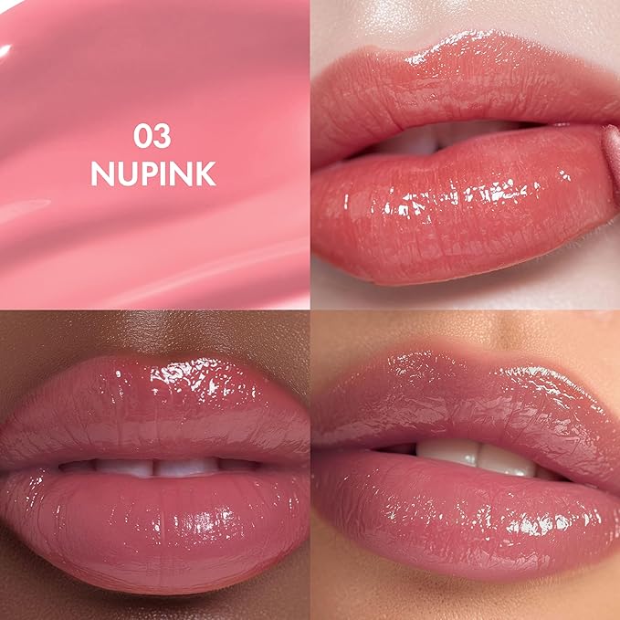Amuse Seoul Jel-Fit Tint (03 Nupink) | Korean Jelly Lip Tint, Long-Lasting Lip Stain, Hydrating & Glossy, Hyaluronic Acid for Smooth Moisturized Lips, High Pigmentation, Vegan