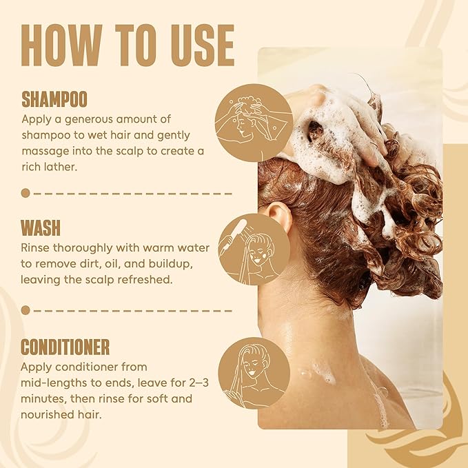 INFINA ESSENTIALS Keratin Shampoo and Conditioner Set | 16 fl oz Each | with Batana Oil & Bamboo Extract | Controls Frizz, Strengthens, Nourishes, & Adds Shine for Smoother Hair