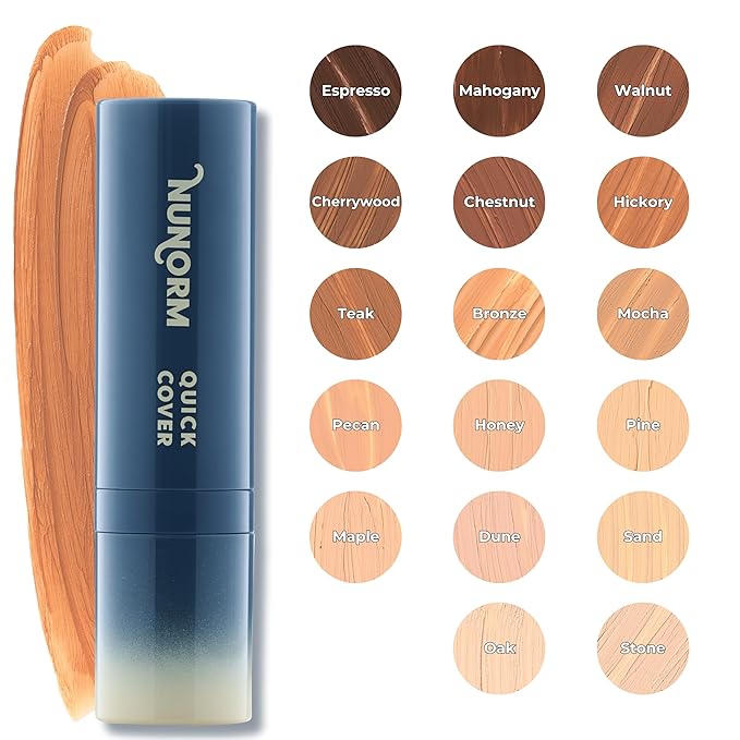 Foundation & Concealer Stick for Men - Full Buildable Cover for Dark Circles, Blemishes, Acne, Redness & Under Eyes - Face & Body Makeup Stick for All Skin Types - Non-Comedogenic 08-Beige
