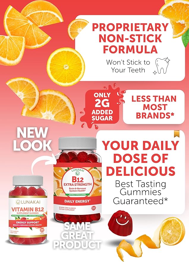 Lunakai Collagen, Biotin and Vitamin B12 Bundle - Anti Aging Supplements for Men & Women, with VIT C for Hair Skin and Nails Growth, Methylcobalamin 3000mcg Organic Gummy - Non-GMO Vegan Supplement