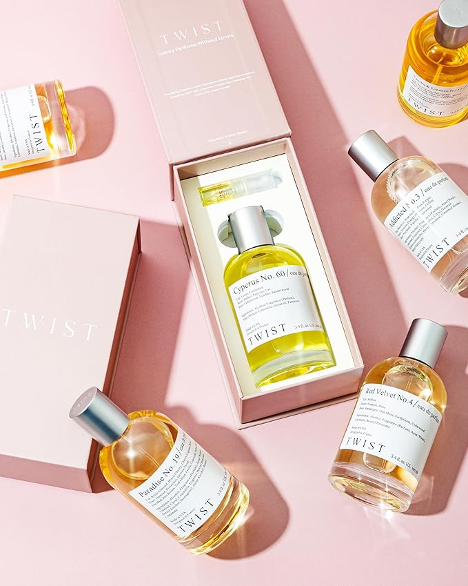 Twist Love at First Sniff No. 132 - Inspired by Manc. Instant Crush, Long-Lasting Perfume for Women & Men, Vegan, Clean Ingredients, Saffron & Amber Fragrance – Spray 100 ml | 3.4 fl. oz.
