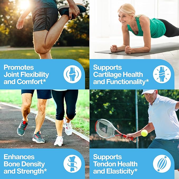 Fernes Mobility Collagen Peptides Powder - Glucosamine, Chondroitin, Hyaluronic Acid & Liposomal Vitamin C Join Bone & Cartilage Support Grass-Fed Type I & III Keto & Paleo 56 Servings, 23.66 oz