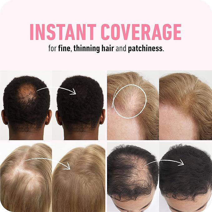 BOLDIFY Hair Fibers (12g) - Fill In Thinning and Fine Hair for an Instantly Fuller, Thicker Look - 14 Shades for Women & Men - Black
