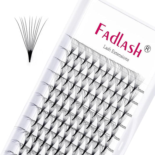 Premade Fans Eyelash Extensions 10D Lash Extensions Premade Fans 0.05 0.07 Thickness Pre Fanned Volume Lash Extensions C D Curl by FADLASH (10D-0.07-C, Mix 15-20mm)