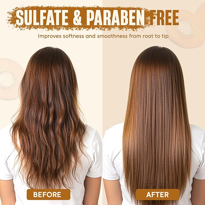 INFINA ESSENTIALS Batana Oil Shampoo and Conditioner Set | 16 fl oz Each | with Biotin & Tea Tree | Moisturizing, Strengthening & Nourishing Formula | Promotes Hair Growth and Thickness