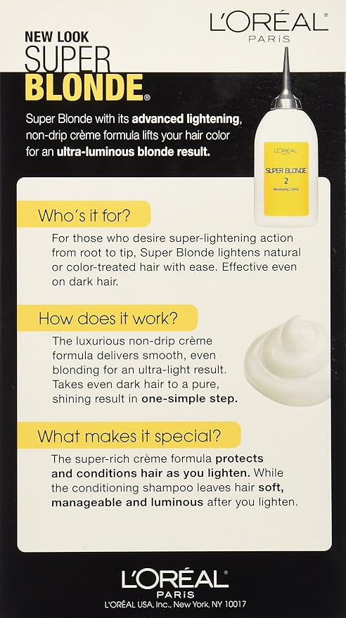 L'Oreal Paris Super Blonde Creme Lightening Kit, 205 Light Brown To Light Blonde