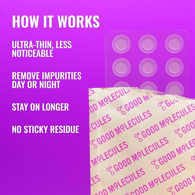 Good Molecules Pimple Patches Pack 2 – 120 Patches (60 × 2 Pack) | Ultra-Thin Hydrocolloid Acne Patches to Conceal Breakouts, Blackheads & Blemishes