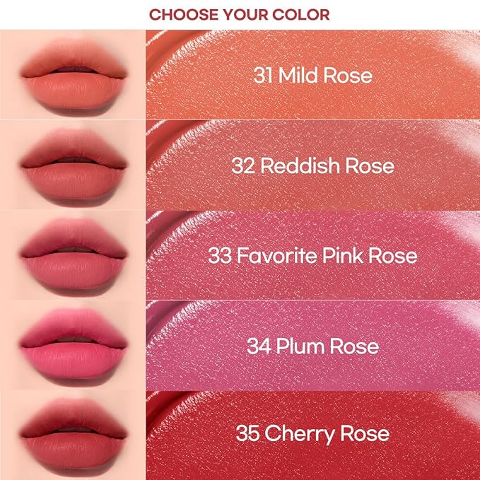 Peripera Ink Airy Velvet Lip Tint | High-Pigmentation, Lightweight, Soft, Moisturizing (034 PLUM ROSE)