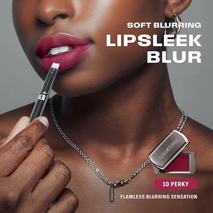 BRAYE LIPSLEEK BLUR | Blush for Cheeks & Lips, Korean Makeup Blush, Cool Lip and Cheek Balm, Vegan Cream, Lightweight w/Blendable & Buildable Makeup, Natural Look 10 PERKY 0.08oz